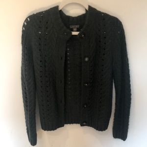 Emerald Green Wool JCrew Cardigan